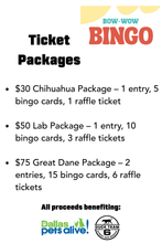 Load image into Gallery viewer, Bow Wow Bingo Tickets