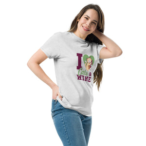 I Heart Cats & Wine Unisex Tee