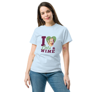 I Heart Cats & Wine Unisex Tee