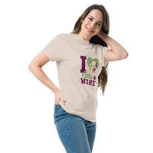 I Heart Cats & Wine Unisex Tee