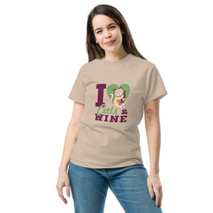 I Heart Cats & Wine Unisex Tee