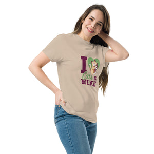 I Heart Cats & Wine Unisex Tee