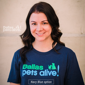 Navy Blue Dallas Pets Alive! Logo t-shirt